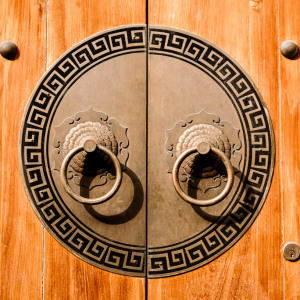 old wooden door